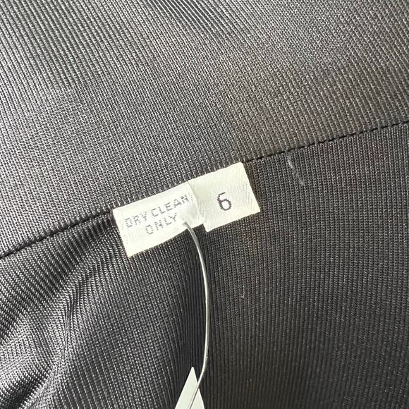 Vintage Jeanette for St. Martin Black Smocked Ruffle Cocktail Dress Stretch 6 - Picture 5 of 9